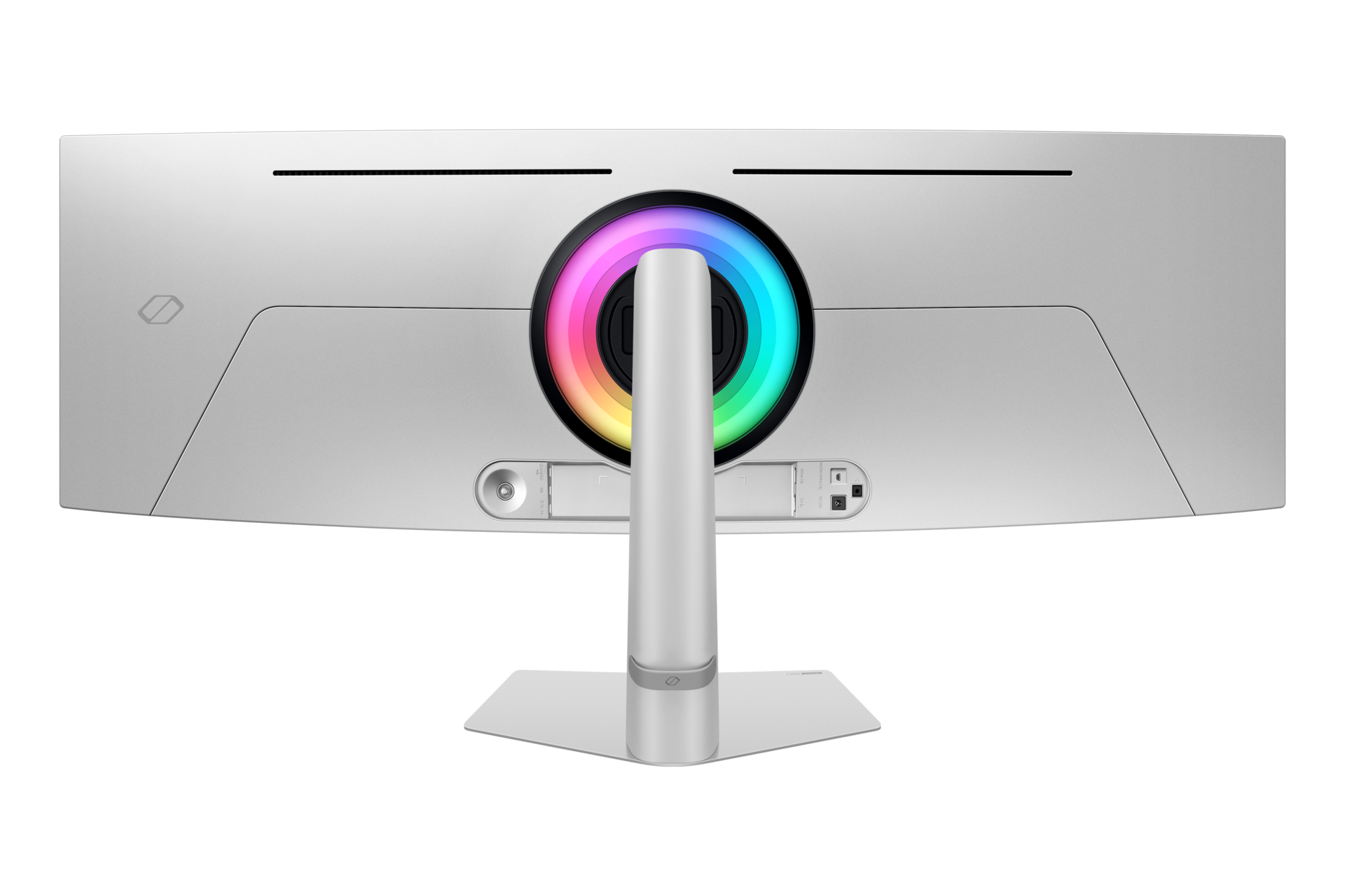 49" Odyssey OLED G9 G93SD DQHD 240Hz Gaming Monitor Back1 Silver 