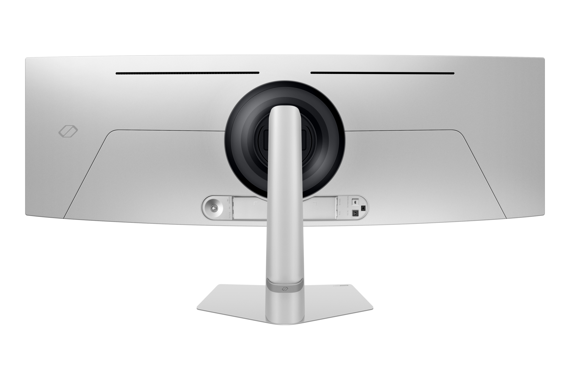 49" Odyssey OLED G9 G93SD DQHD 240Hz Gaming Monitor Back2 Silver 