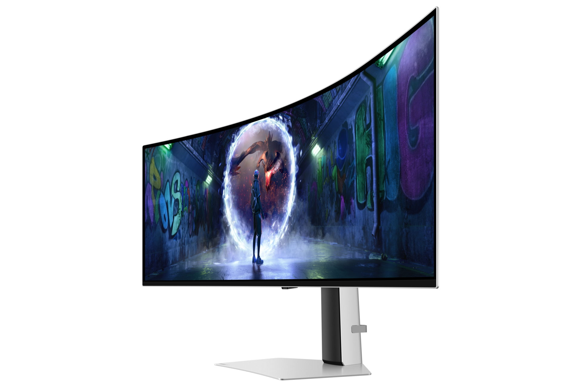 49" Odyssey OLED G9 G93SD DQHD 240Hz Gaming Monitor R-Dynamic Silver 