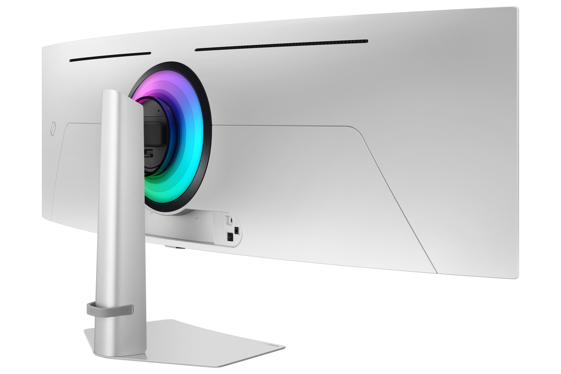 49" Odyssey OLED G9 G93SD DQHD 240Hz Gaming Monitor Back-Dynamic-Left Silver 