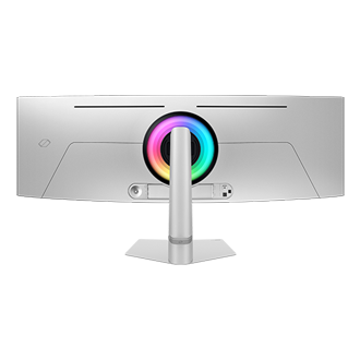 49" Odyssey OLED G9 G93SD DQHD 240Hz Gaming Monitor Back1 Silver 