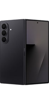 从背面看展开的秘影黑 Galaxy Z Fold7。