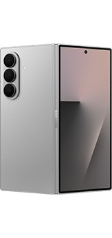 从背面看展开的星夜银 Galaxy Z Fold7。