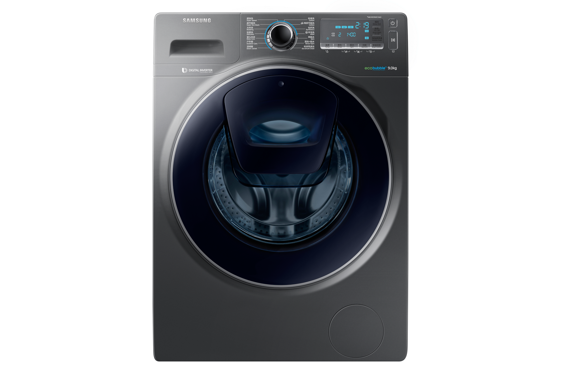 蝶窗蓝水晶系列滚筒洗衣机9kg 钛晶灰WW90K7415OX | WW90K7415OX/SC 