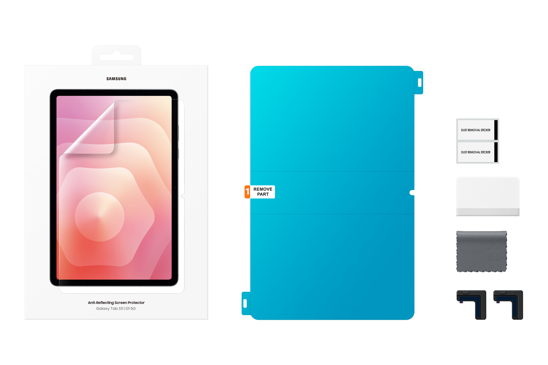 Galaxy Tab S11 防反射屏幕保护膜 Set-Cut Transparent 