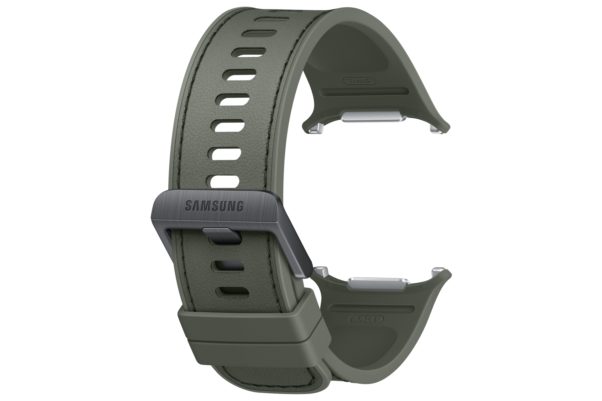 Galaxy Watch Ultra2 舒适生态皮表带 Back-Perspective Olive 