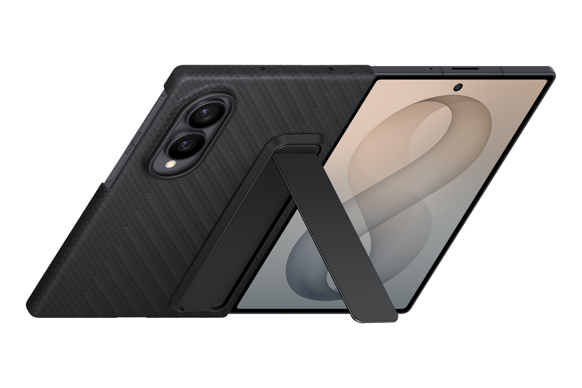 Galaxy Z Fold8 凯夫拉支架保护壳 Dynamic Black 