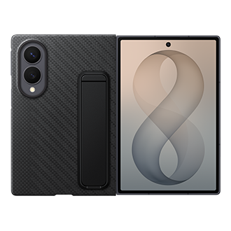 Galaxy Z Fold8 凯夫拉支架保护壳 Front2 Black 