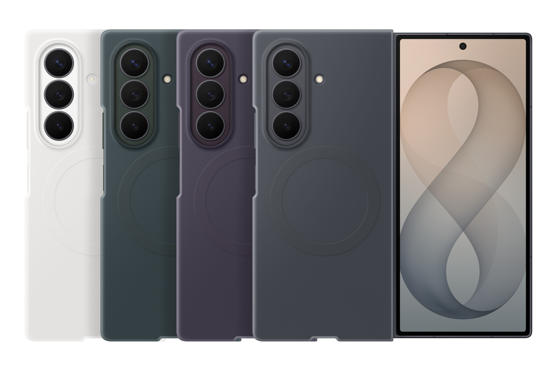Galaxy Z Fold8 Ultra 硅胶磁吸保护壳 Set-Cut Green Shadow 