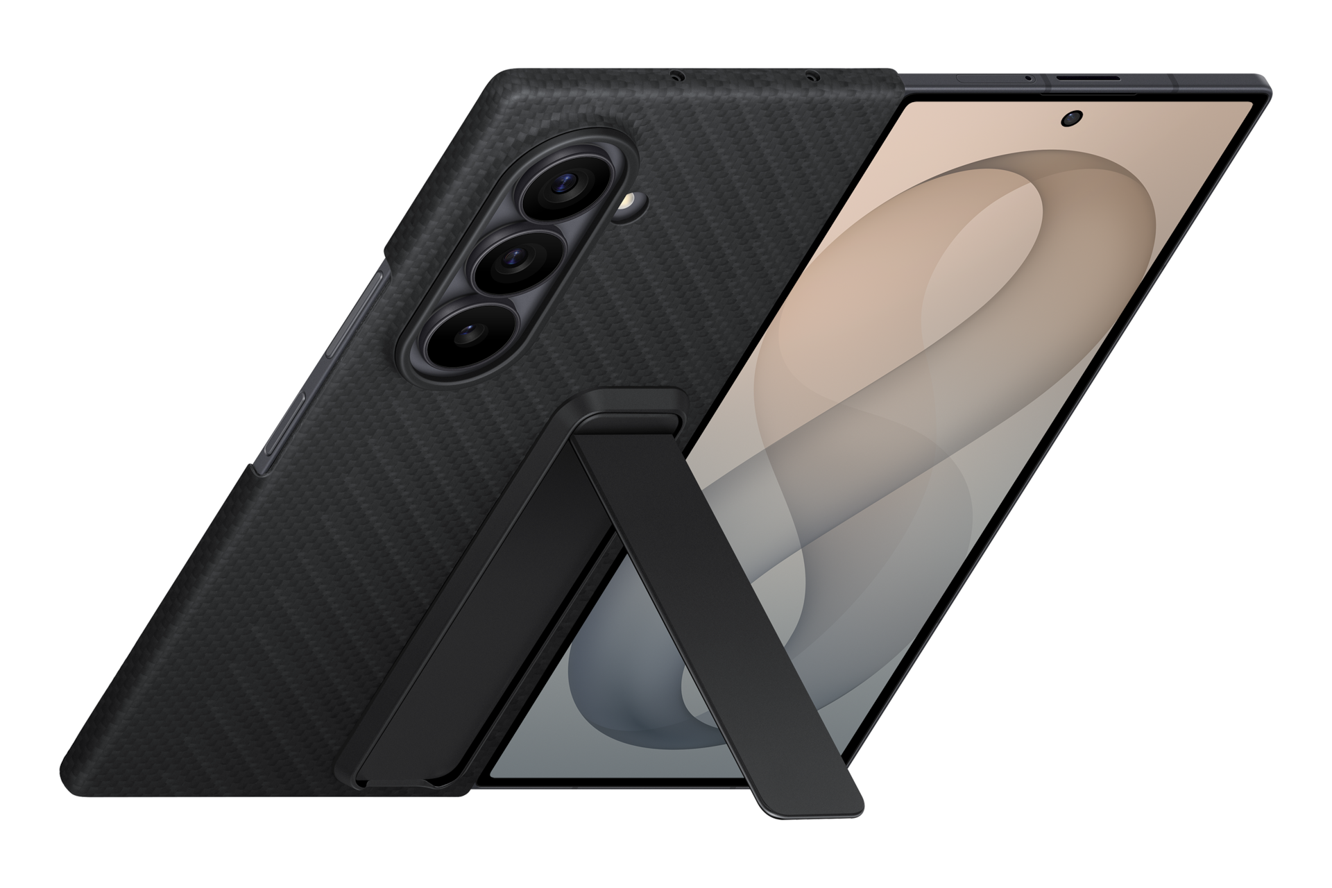 Galaxy Z Fold8 Ultra 凯夫拉支架保护壳 Dynamic Black 