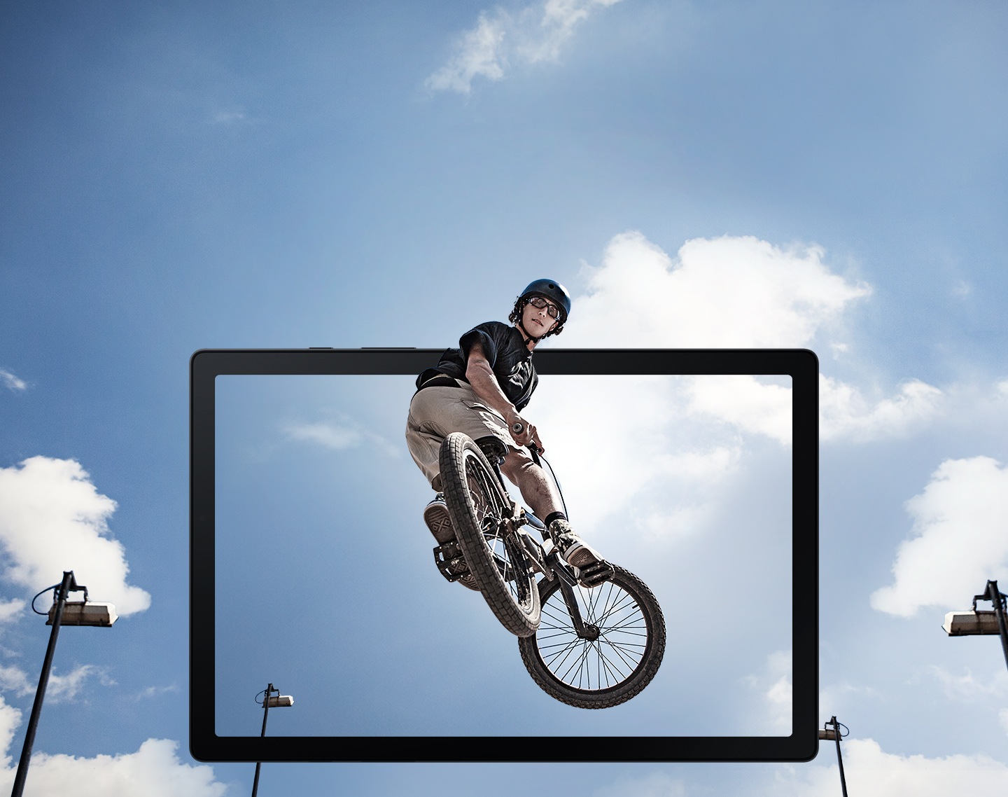 a man doing a jump on a bmx bicycle in the