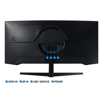 34" Curved Gaming Monitor With 165Hz Refresh Rate Back Black 