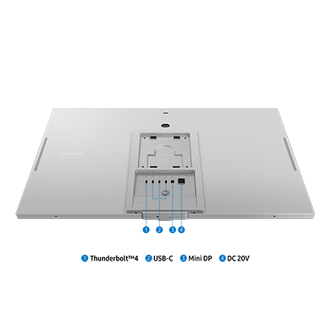 27" ViewFinity S9 S90PC Detail-Connectivity Light Gray 