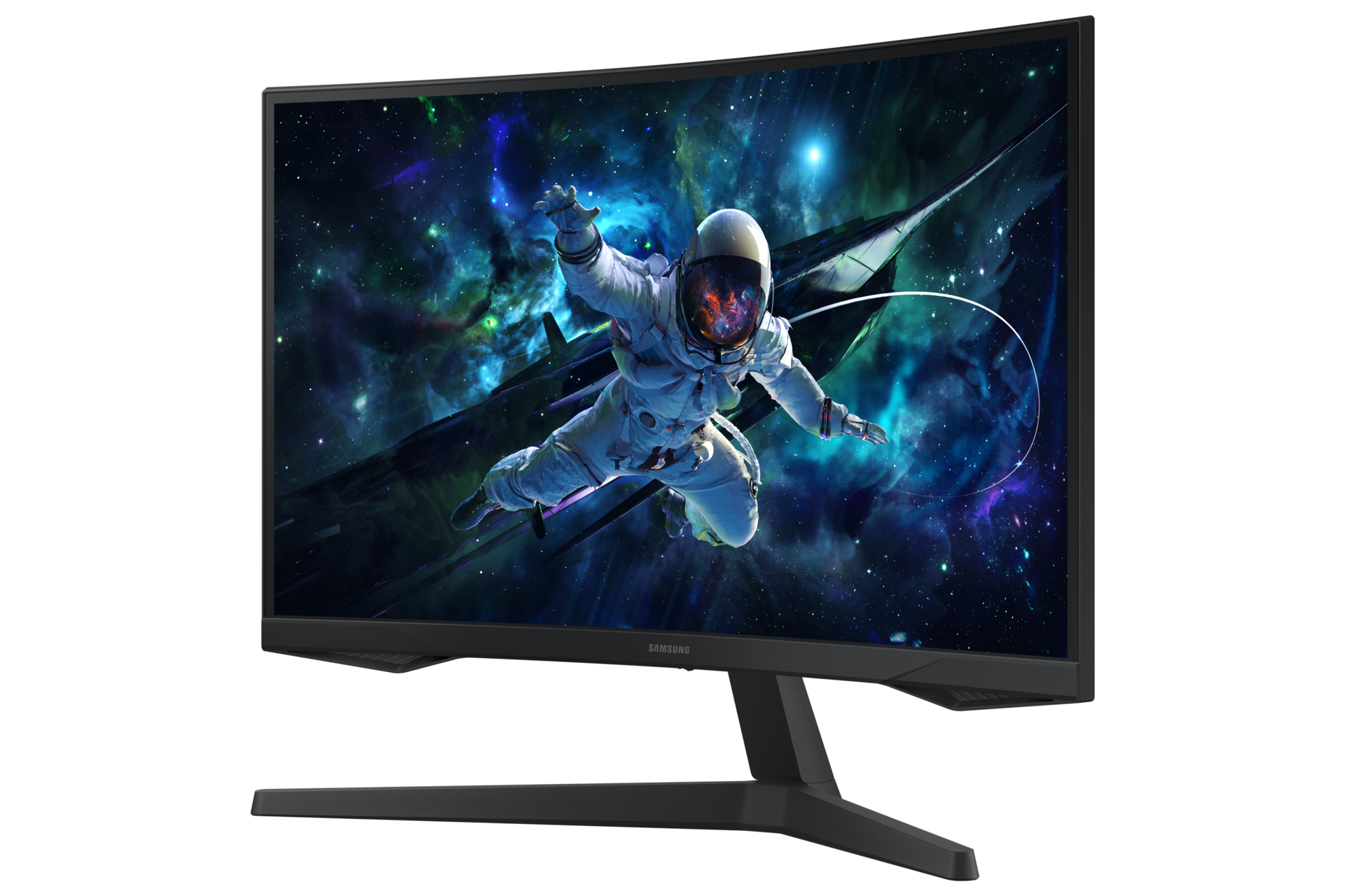 27" Odyssey G5 G55C QHD 165Hz Curved Gaming Monitor R-Perspective Black 