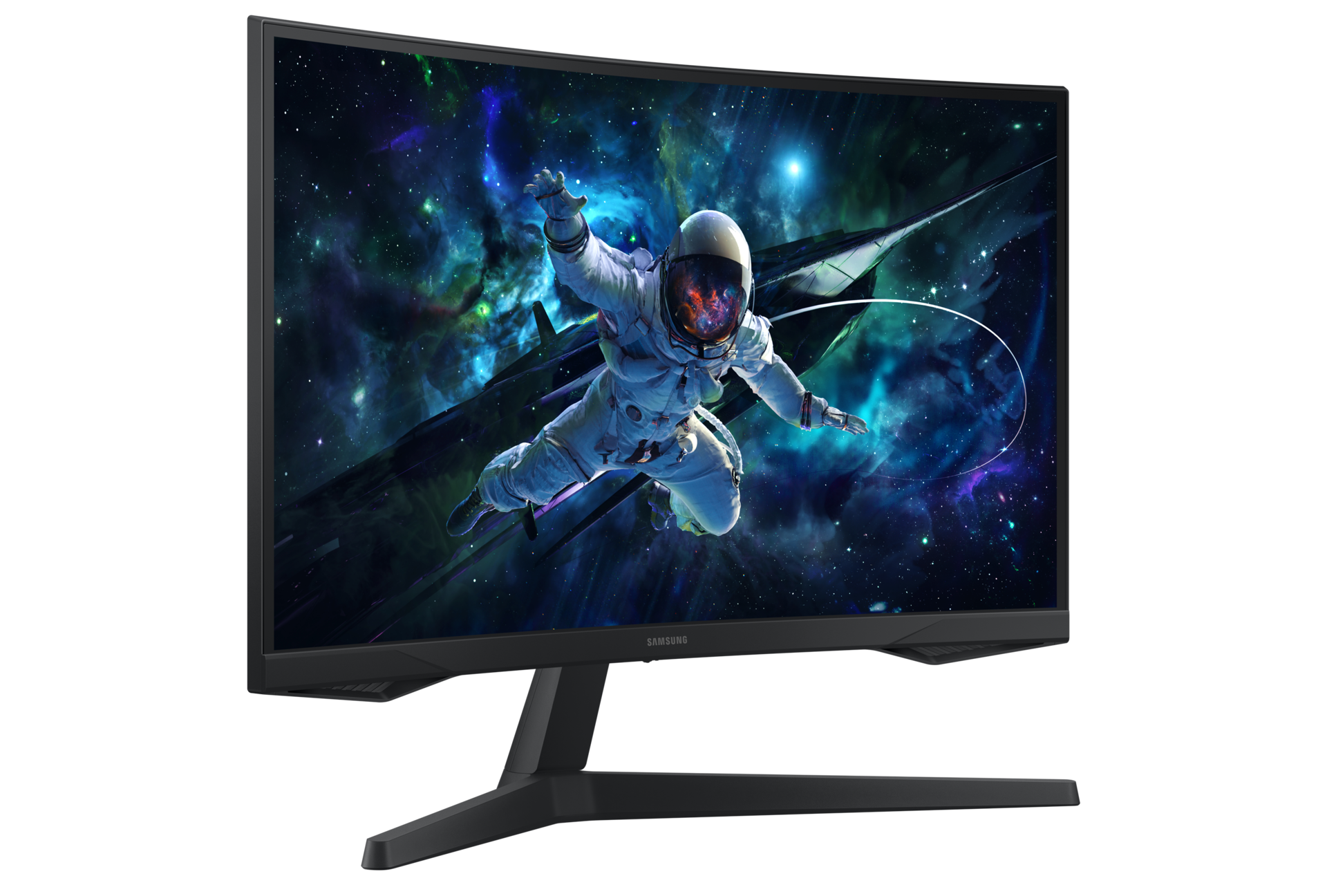 27" Odyssey G5 G55C QHD 165Hz Curved Gaming Monitor L-Perspective Black 
