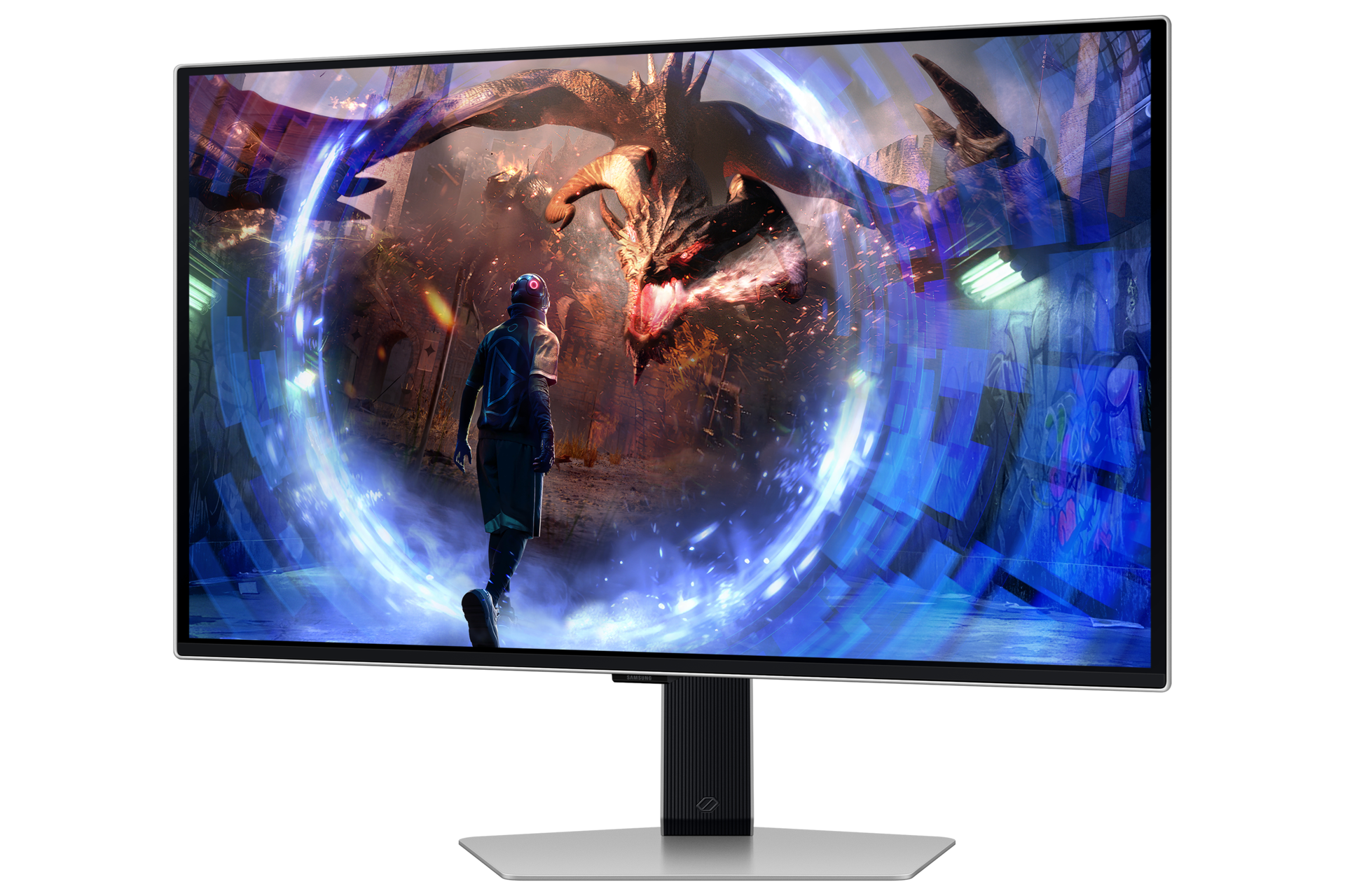 27" Odyssey OLED G6 G60SD QHD 360Hz Gaming Monitor Swivel1 Silver 