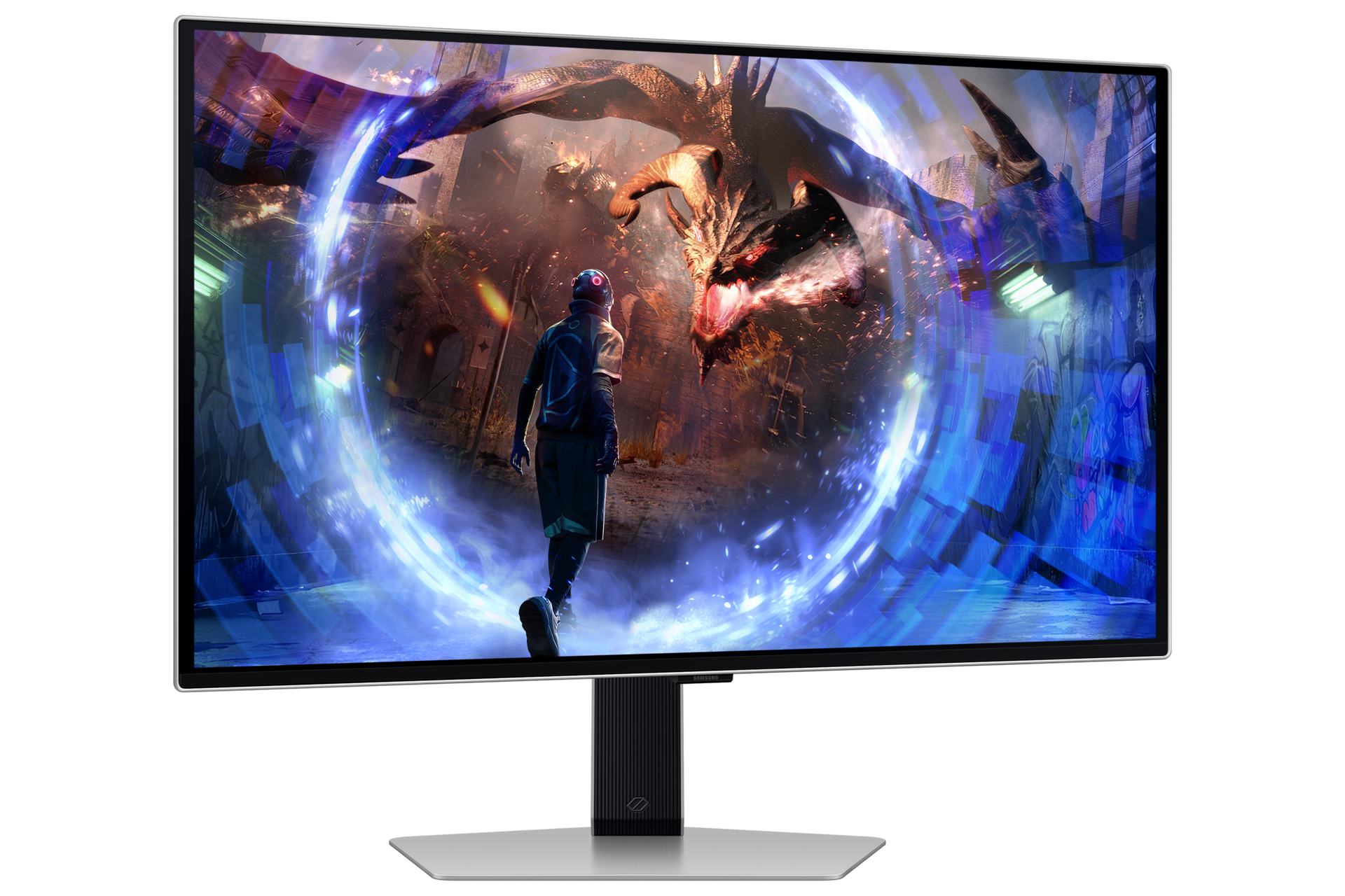 27" Odyssey OLED G6 G60SD QHD 360Hz Gaming Monitor Swivel2 Silver 