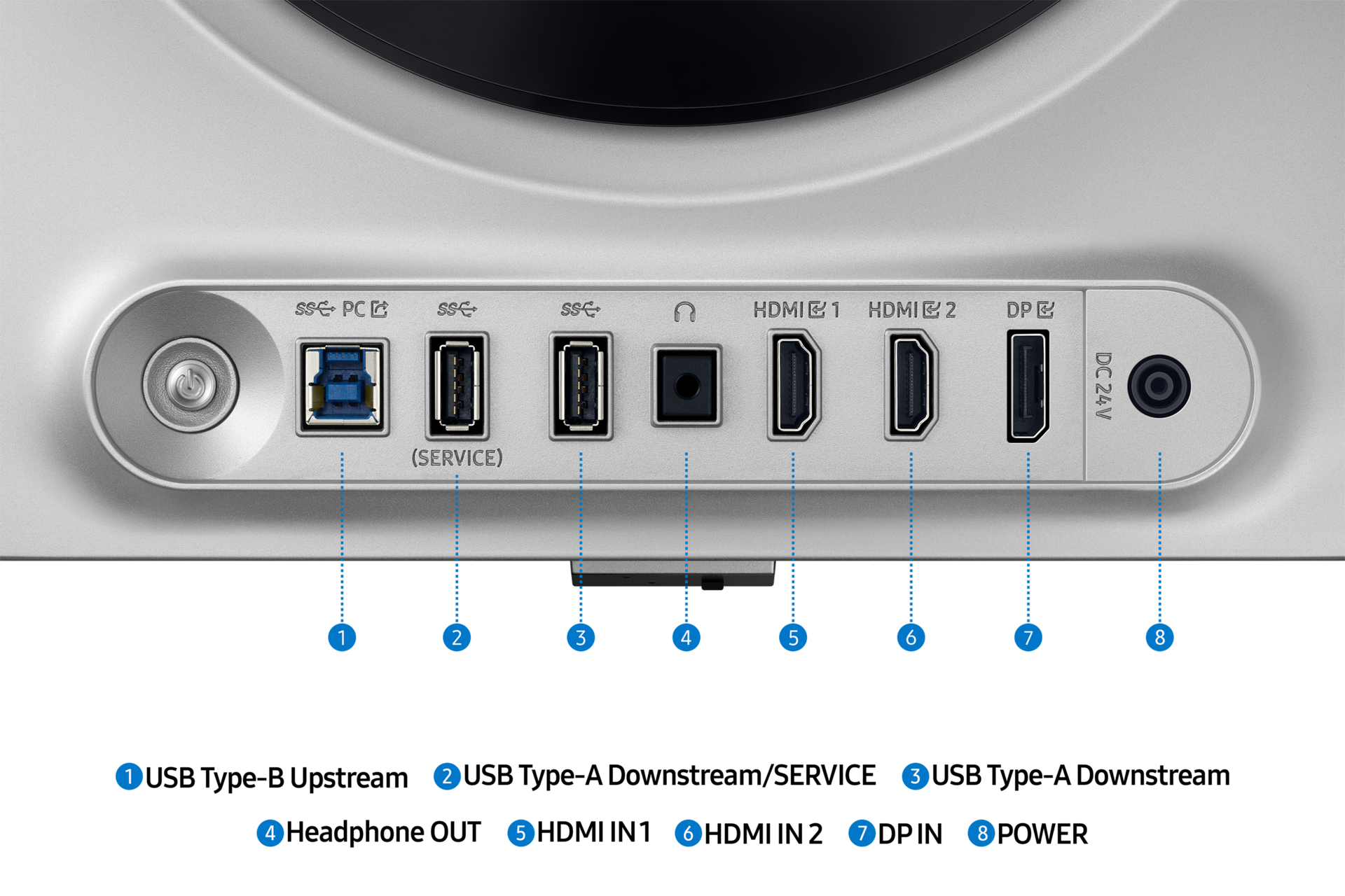 27" Odyssey OLED G6 G61SD QHD Detail-Connectivit Silver 