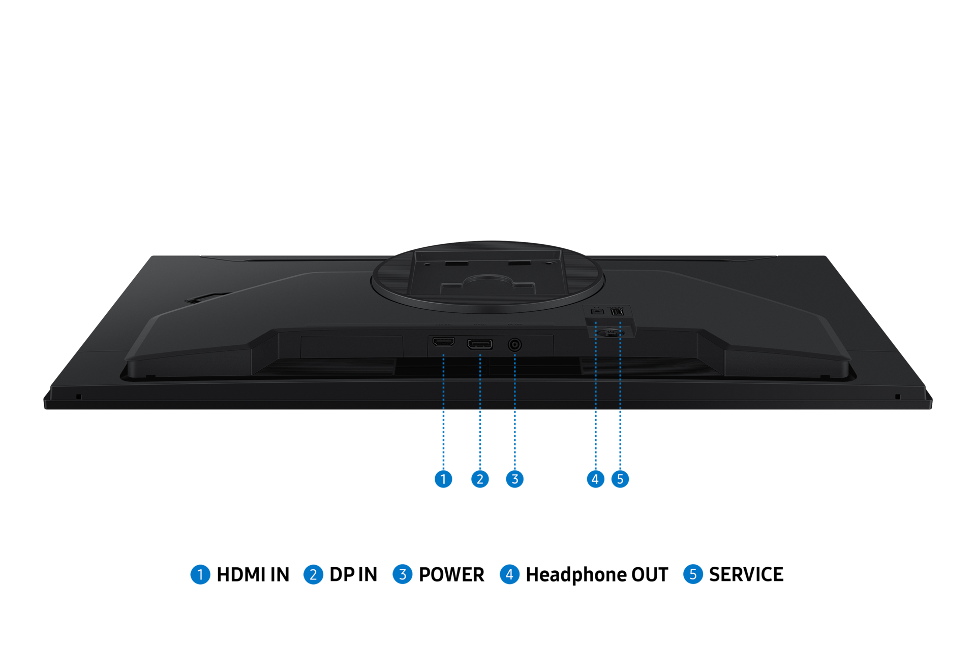 27/32" Odyssey G5 G50F QHD 180Hz Gaming Monitor Detail-Connectivity Black 