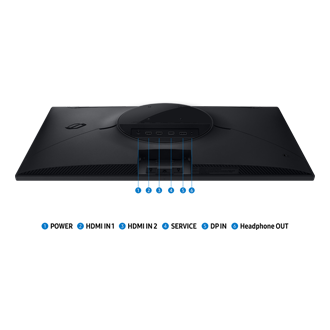 27" Odyssey G5 G53F QHD 200Hz Gaming Monitor Detail-Connectivity Black 