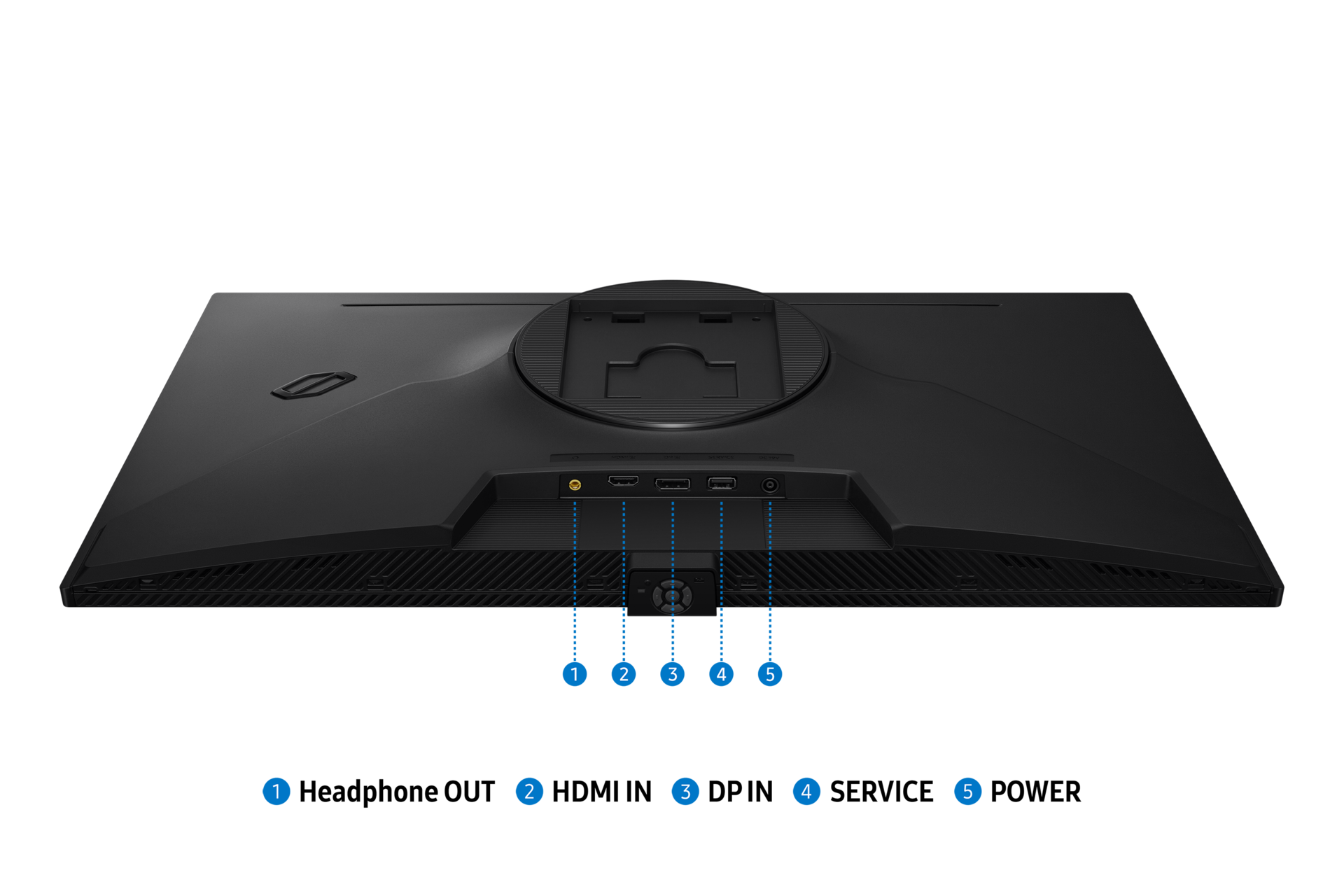 27 Inch Odyssey OLED G6 G61SH QHD 240Hz Gaming Monitor Detail-Connectivity Black 