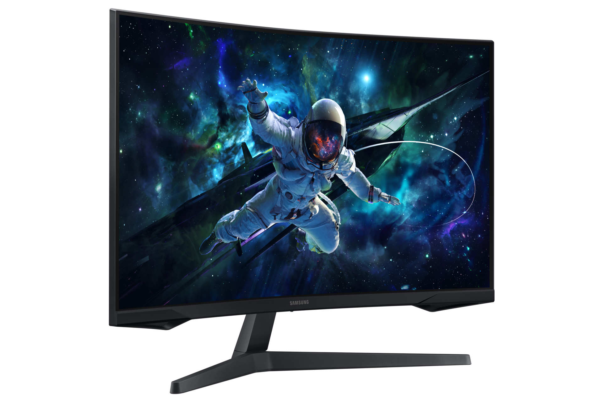32" Odyssey G5 G55C QHD 165Hz Curved Gaming Monitor L-Perspective Black 
