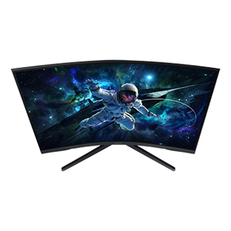 32" Odyssey G5 G55C QHD 165Hz Curved Gaming Monitor Front-Over Black 