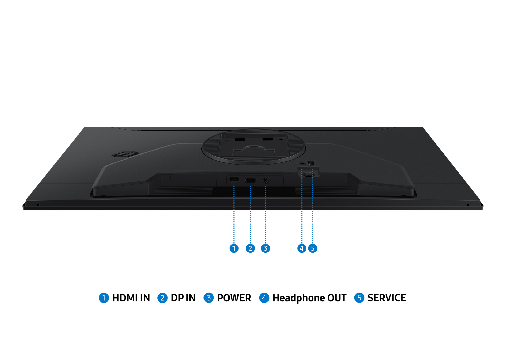 27/32" Odyssey G5 G50F QHD 180Hz Gaming Monitor Detail-Connectivity Black 