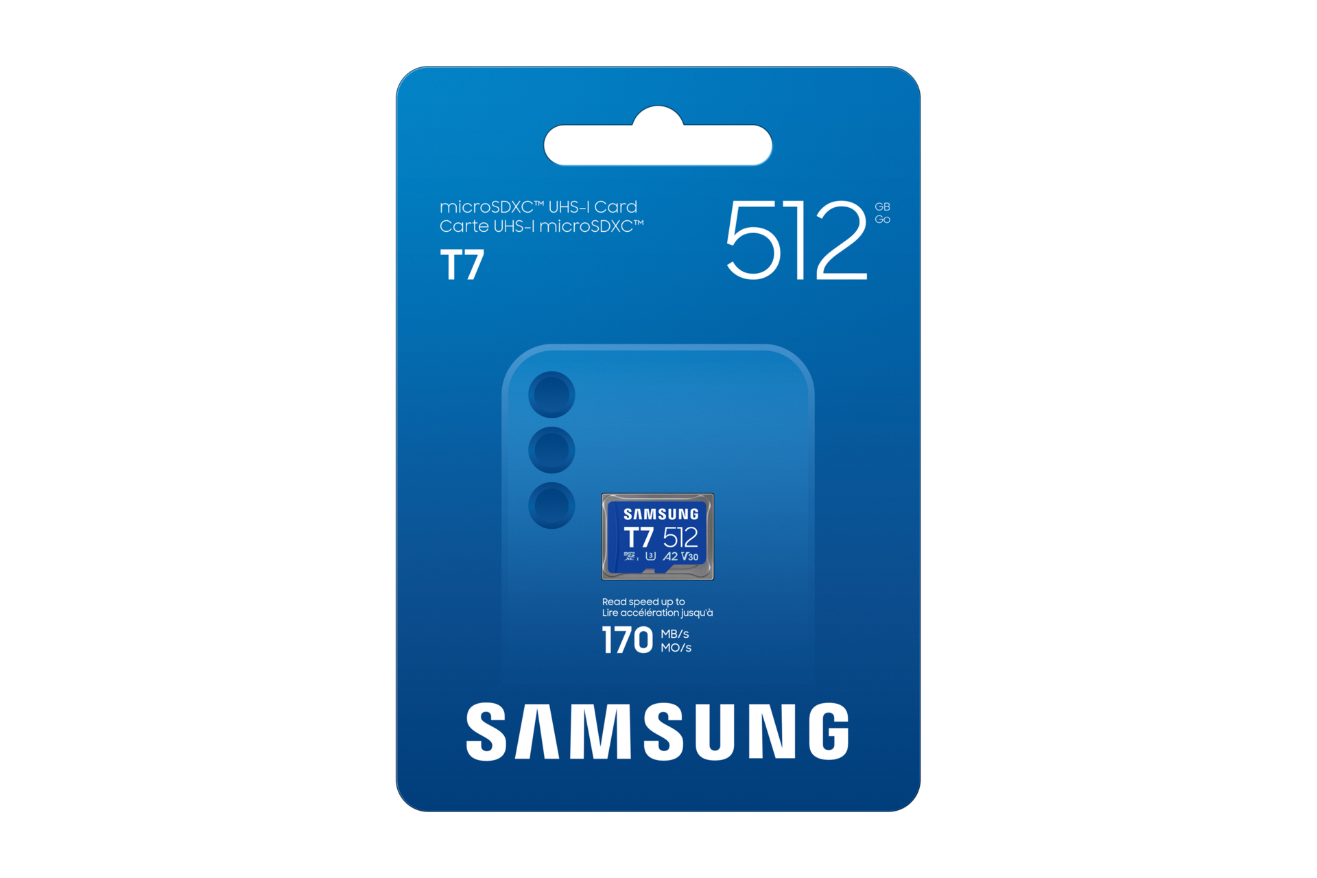  T7 microSD存储卡 Front-PKG Blue 