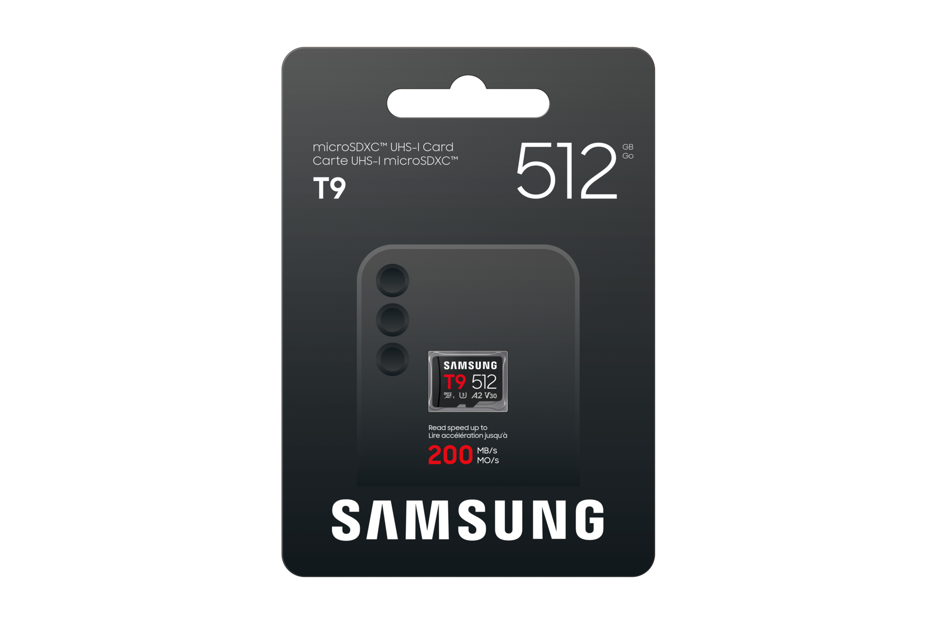 T9 microSD存储卡 Front-PKG Black 