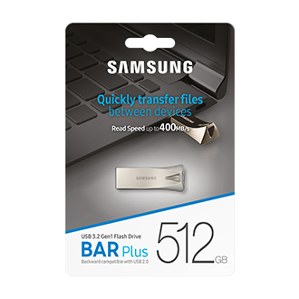 BAR Plus USB3.2 闪存盘 Front-PKG Silver 