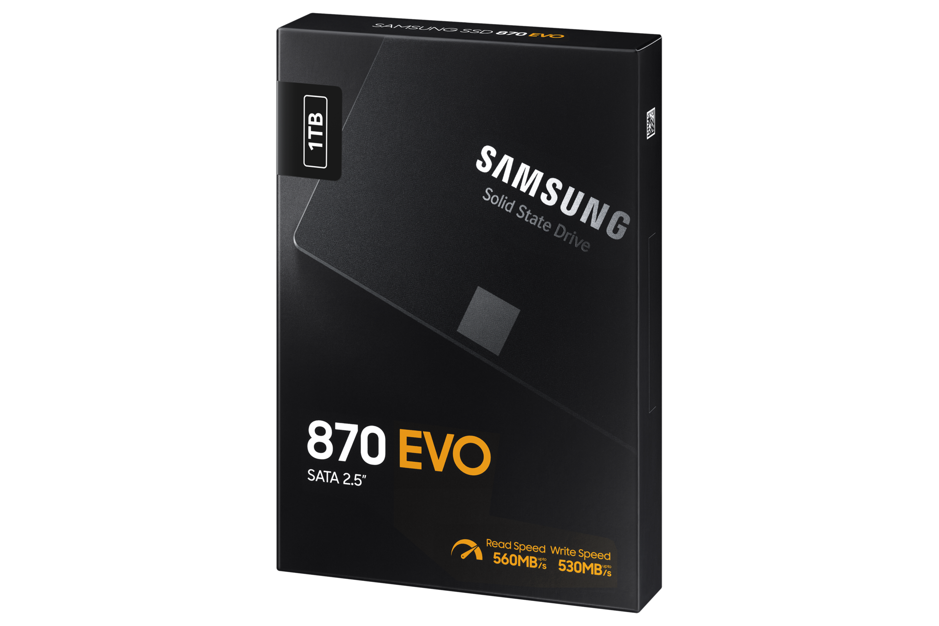 SSD 870 EVO SATA III  2.5 inch PKG-R-Perspective Black 