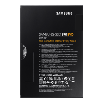 SSD 870 EVO SATA III  2.5 inch PKG-Back Black 