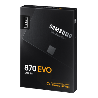SSD 870 EVO SATA III  2.5 inch PKG-R-Perspective Black 