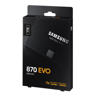 SSD 870 EVO SATA III  2.5 inch PKG-R-Perspective Black 