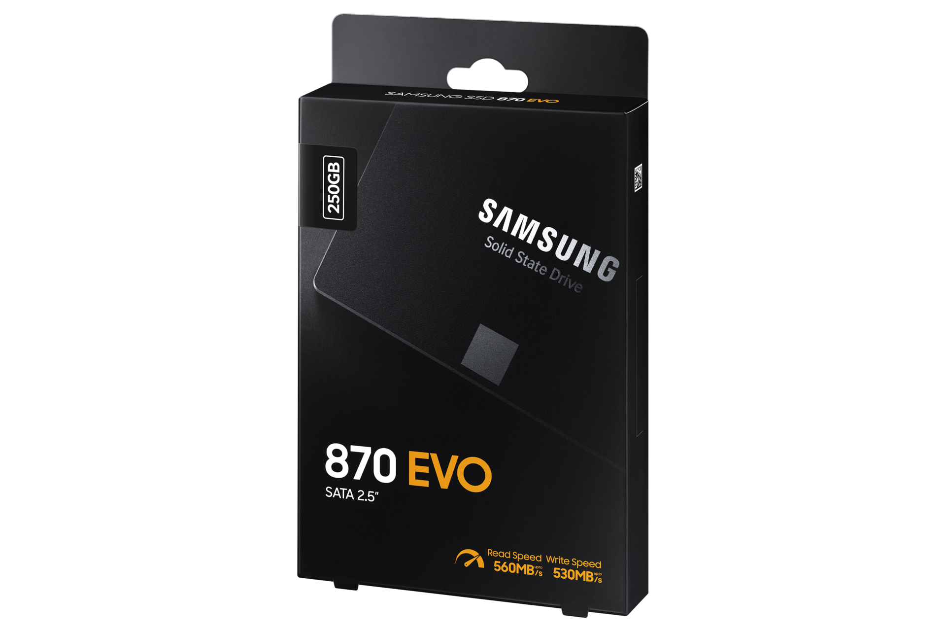 SSD 870 EVO SATA III  2.5 inch PKG-R-Perspective Black 