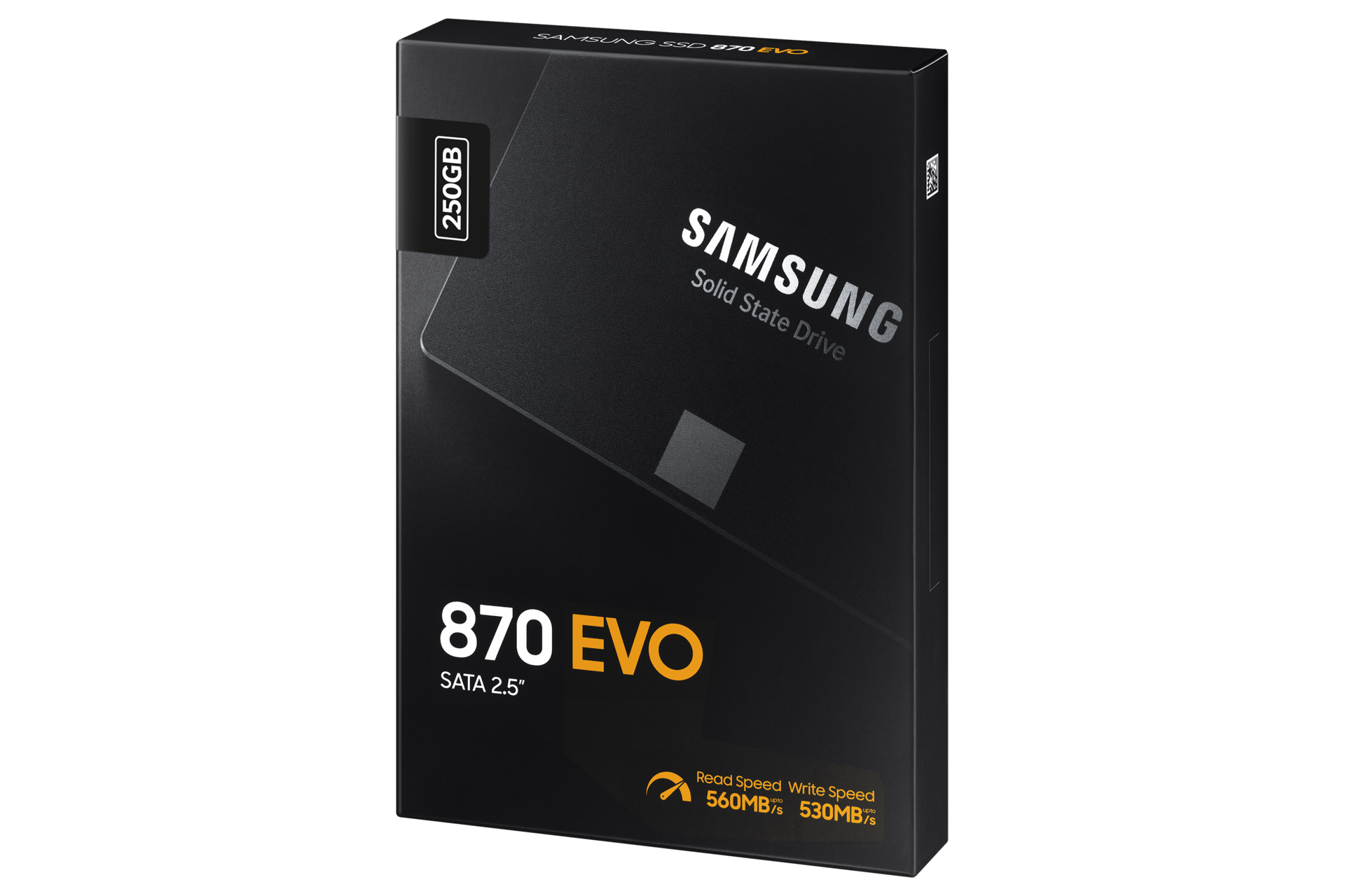 SSD 870 EVO SATA III  2.5 inch PKG-R-Perspective Black 