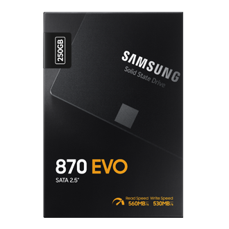 SSD 870 EVO SATA III  2.5 inch PKG-Front Black 