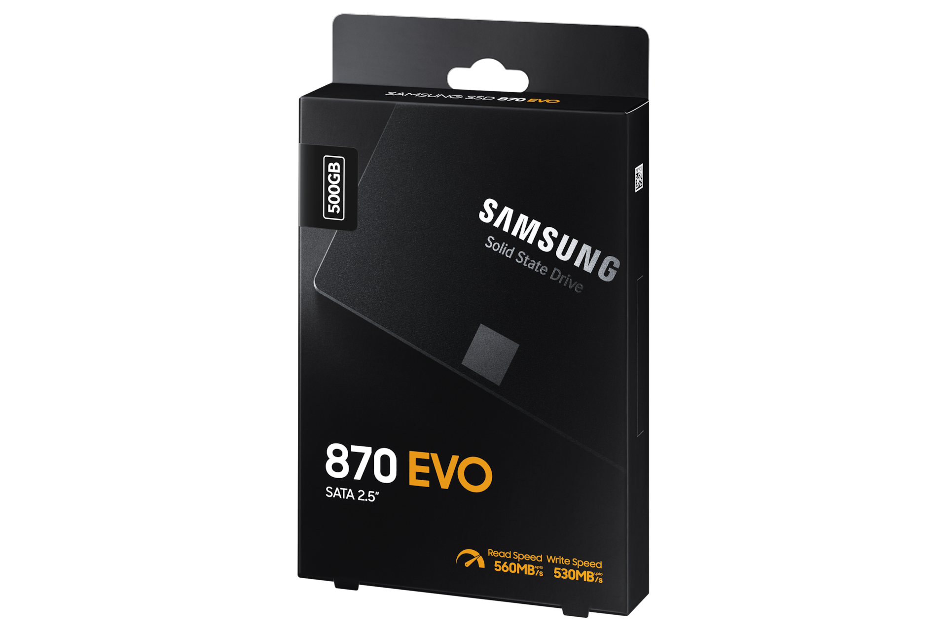 SSD 870 EVO SATA III  2.5 inch PKG-R-Perspective Black 