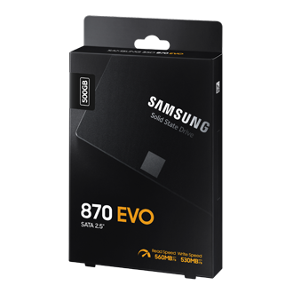 SSD 870 EVO SATA III  2.5 inch PKG-R-Perspective Black 