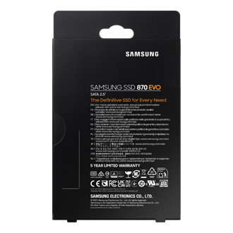 SSD 870 EVO SATA III  2.5 inch PKG-Back Black 