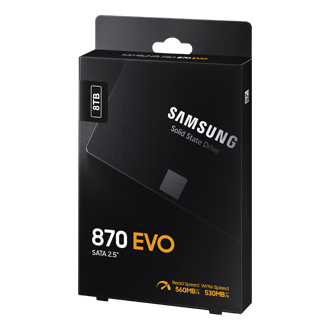 SSD 870 EVO SATA III  2.5 inch PKG-R-Perspective Black 