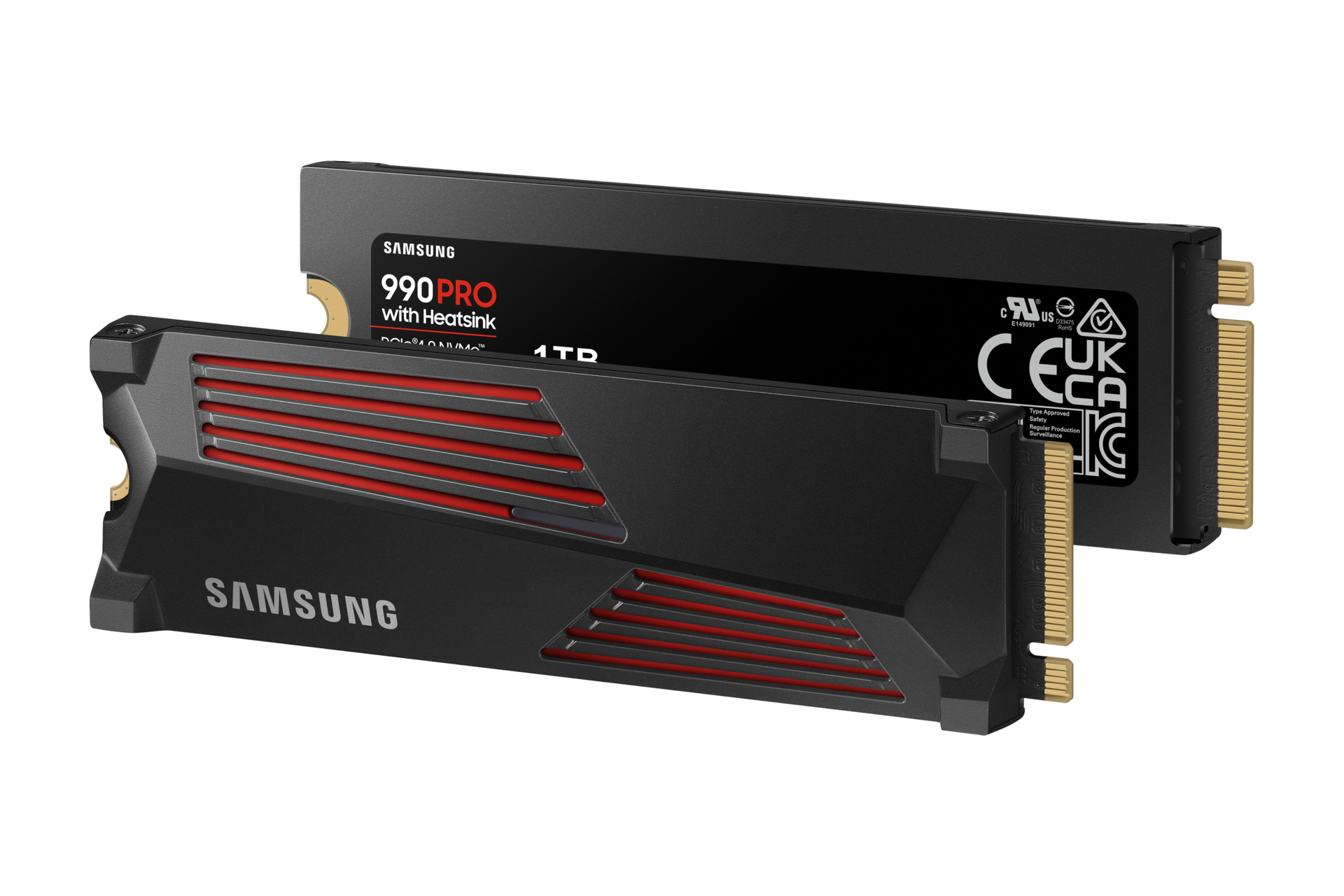 990 PRO With Heatsink (散热片版) PCIe 4.0 NVMe M.2 固态硬盘 R-Perspective-Set Black 