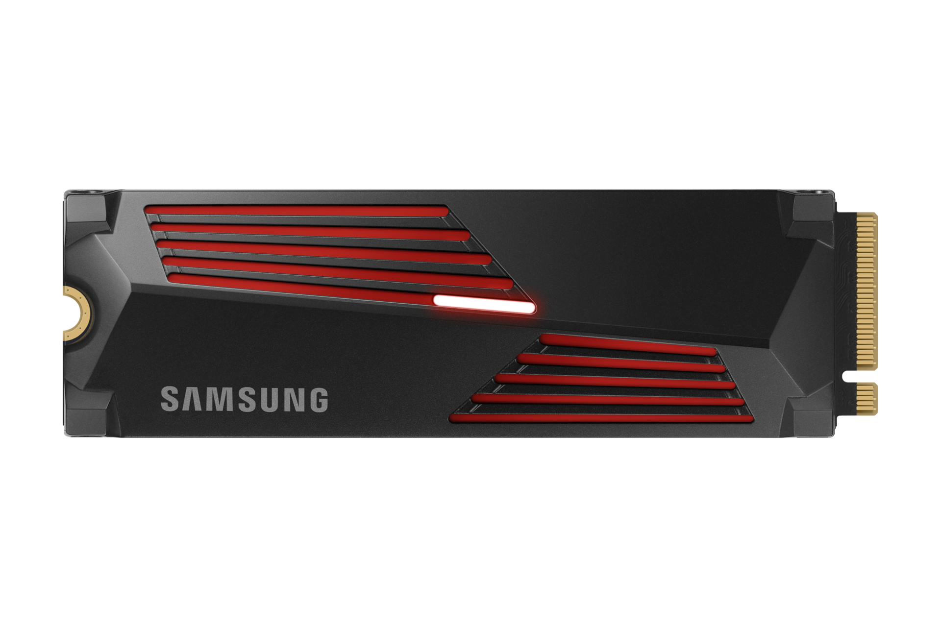 990 PRO With Heatsink (散热片版) PCIe 4.0 NVMe M.2 固态硬盘 Front-LED-ON- Black 