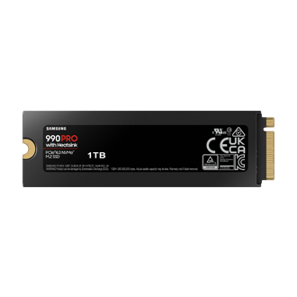 990 PRO With Heatsink (散热片版) PCIe 4.0 NVMe M.2 固态硬盘 Back Black 