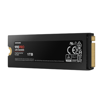 990 PRO With Heatsink (散热片版) PCIe 4.0 NVMe M.2 固态硬盘 R-Perspective-with-Label Black 
