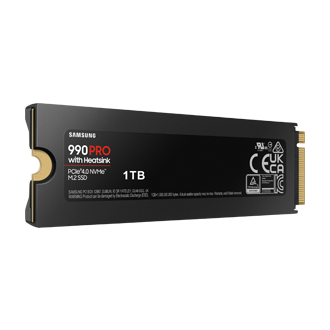 990 PRO With Heatsink (散热片版) PCIe 4.0 NVMe M.2 固态硬盘 L-Perspective-with-Label Black 