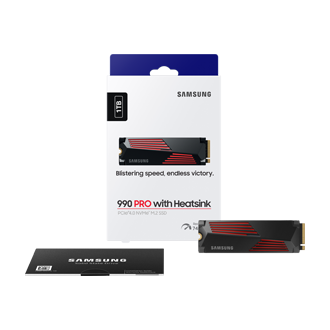 990 PRO With Heatsink (散热片版) PCIe 4.0 NVMe M.2 固态硬盘 PKG-Full-Shot Black 