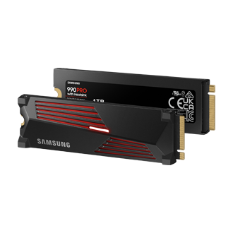 990 PRO With Heatsink (散热片版) PCIe 4.0 NVMe M.2 固态硬盘 R-Perspective-Set-LED-ON- Black 