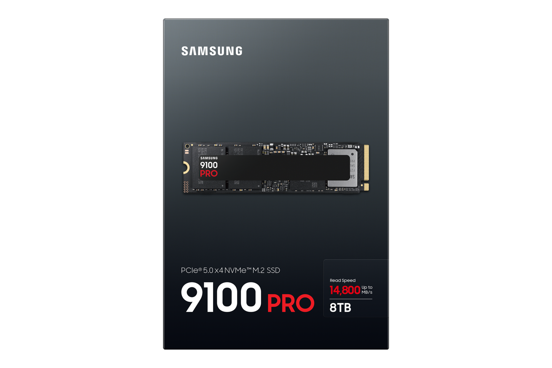 9100 PRO PCIe 5.0 NVMe M.2 固态硬盘 PKG-Front Black 